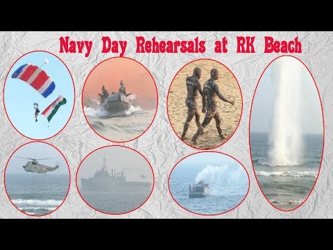 Navy Day Rehearsals at RK Beach in Visakhapatnam...