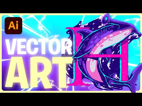 Hammerhead Shark Illustration - From Sketch To Vector in Adobe Illustrator - Speed Art