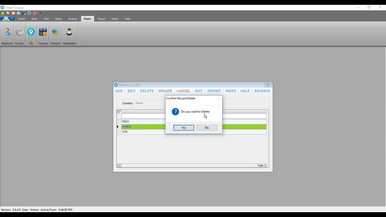 SmartCheque Cheque Printing Software Create Country