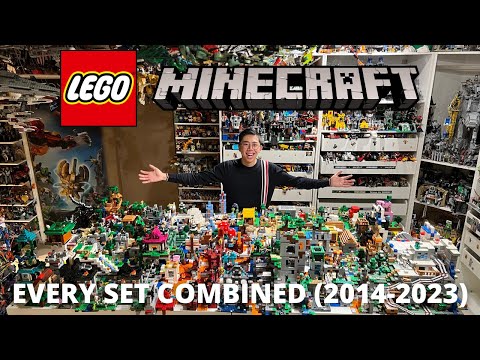 DuckBricks - I Combined EVERY LEGO Minecraft Set into One Massive Layout! (2014-2023)