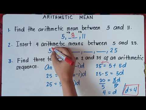 Finding the Arithmetic Means| Explain in Detailed |