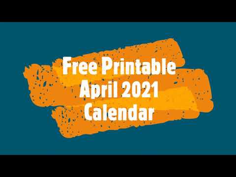 Free Printable April 2021 Calendar | 2021 April Calendar By Calendar-printables.com