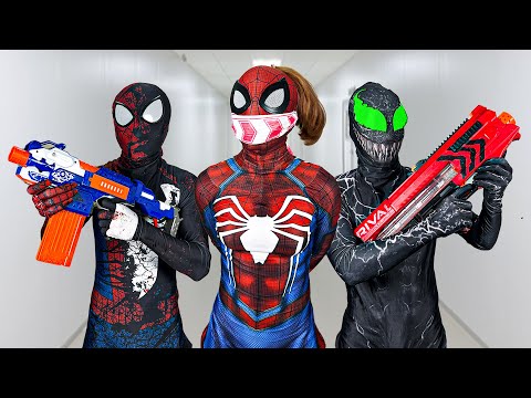 TEAM SPIDER-MAN vs BAD GUY TEAM IN REAL LIFE || RESCUE SPIDER-GIRL From BAD-HERO ( Live Action )