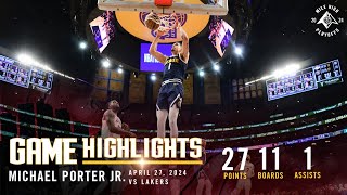 Michael Porter Jr. Full Game Four Highlights vs. Lakers 🎥