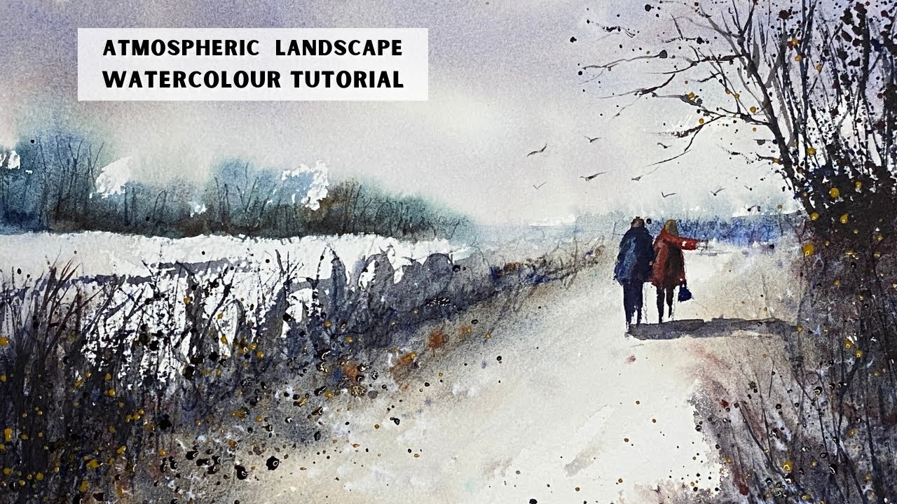 Watercolour Landscape Tutorial For Beginners + How  To Fix Warped Paintings