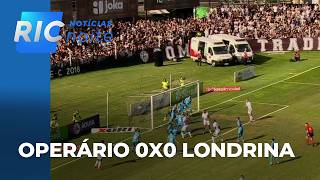 Operário e Londrina ficam no empate sem gols no primeiro jogo da final do Paranaense