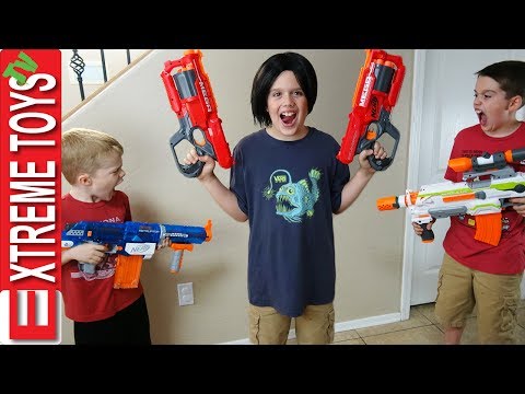 Evil Ethan Clone Nerf Battle! Bad Copy From the Clone Machine Attacks Cole With Nerf Blasters!
