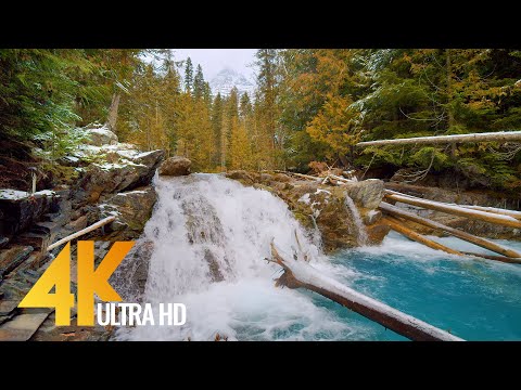 4K Best Scenic Nature Places of Canada in Wintertime - Relaxation Video with Nature Sounds - Part #3