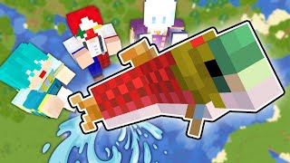 どんくらいで終わる?🤡💧🌙 - 【マイクラ】どうしても鮭を限界高度まで連れていきたい男たち【マインクラフト】