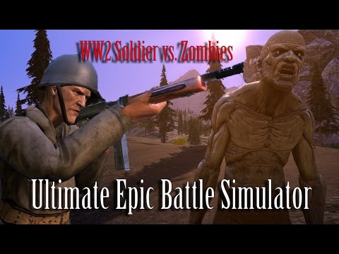 🎮 Ultimate Epic Battle Simulator #02 ★ 100 WW2 Soldiers vs. 5000 Zombies ★ Deutsch ★