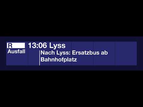 SBB TTS Ausfallmeldung zum Regio nach Lyss