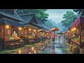 Village Market In The Rain ️ Cozy Ghibli Style Animated Ambience