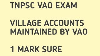 Download Lagu VILLAGE ACCOUNTS maintained by VAO / TNPSC VAO EXAM / TAMIL AND ENGLISH / Thumbnail