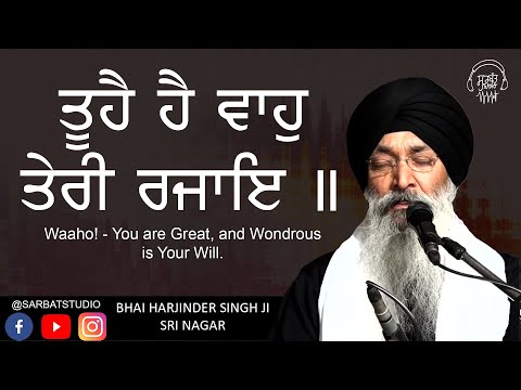 Tuhai Hai Vaho Teri Rajai - Bhai Harjinder Singh Ji - Sri Nagar Wale - Sarbat Studio