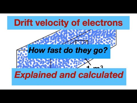 Drift velocity -the speed of electrons in a wire: from fizzics.org