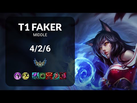 T1 Faker Ahri vs Sylas MIDDLE - KR CHALLENGER Patch 15.10