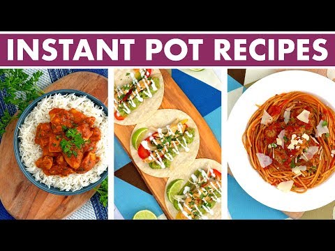 Healthy Instant Pot Recipes: 2-in-1 Weeknight Dinners! Spaghetti, Butter Chicken + Fajitas!