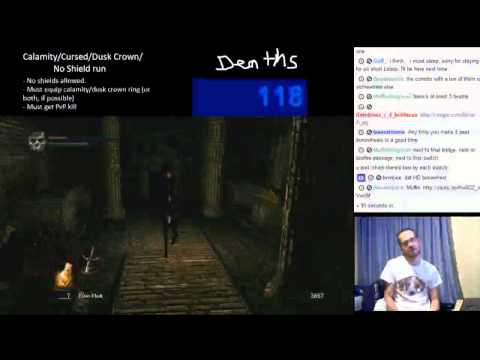 Dark Souls Escaping Tomb of the Giants Cursed/Calamity Ring/Dusk Crown Ring/No Shield omfg