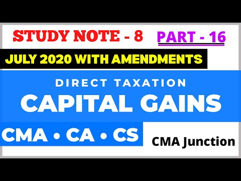 Capital Gains | Direct Taxation | CMA Inter | CA Inter | CMA Junction |