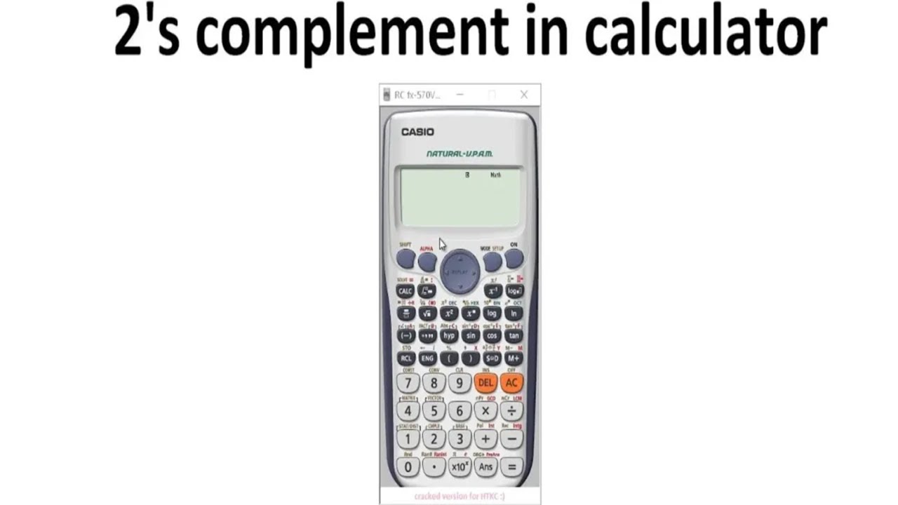 2's complement in calculator