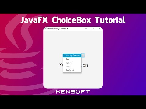 JavaFX ChoiceBox Tutorial For Beginners