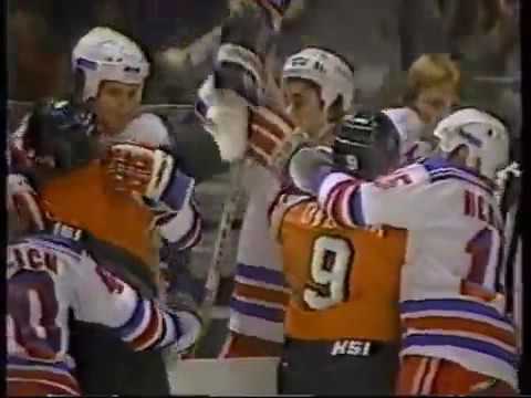 Rangers Flyers scrum April 9, 1983