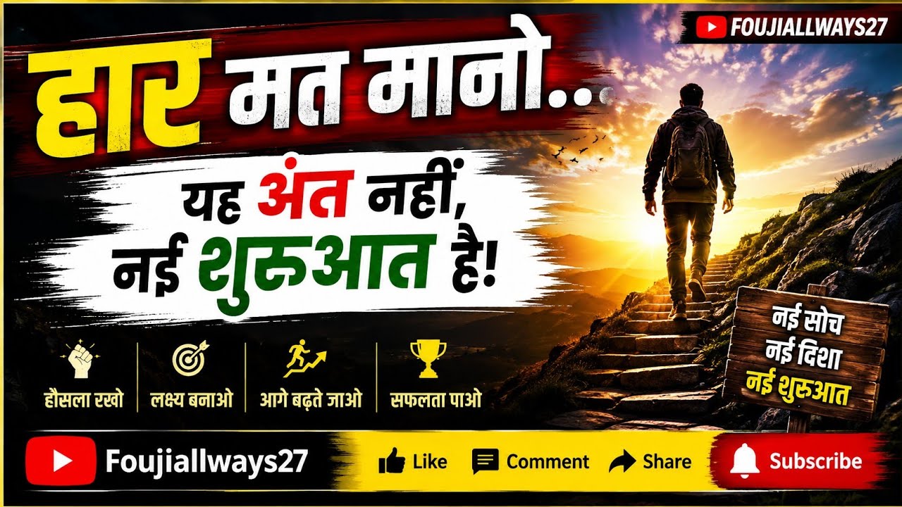 “हार मत मानो… यह अंत नहीं, तुम्हारी नई शुरुआत है!#motivation #viral #hindistories #inspiration 