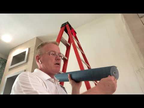 HOW TO INSTALL THIBAUT GRASSCLOTH ON A FEATURE WALL PART 2