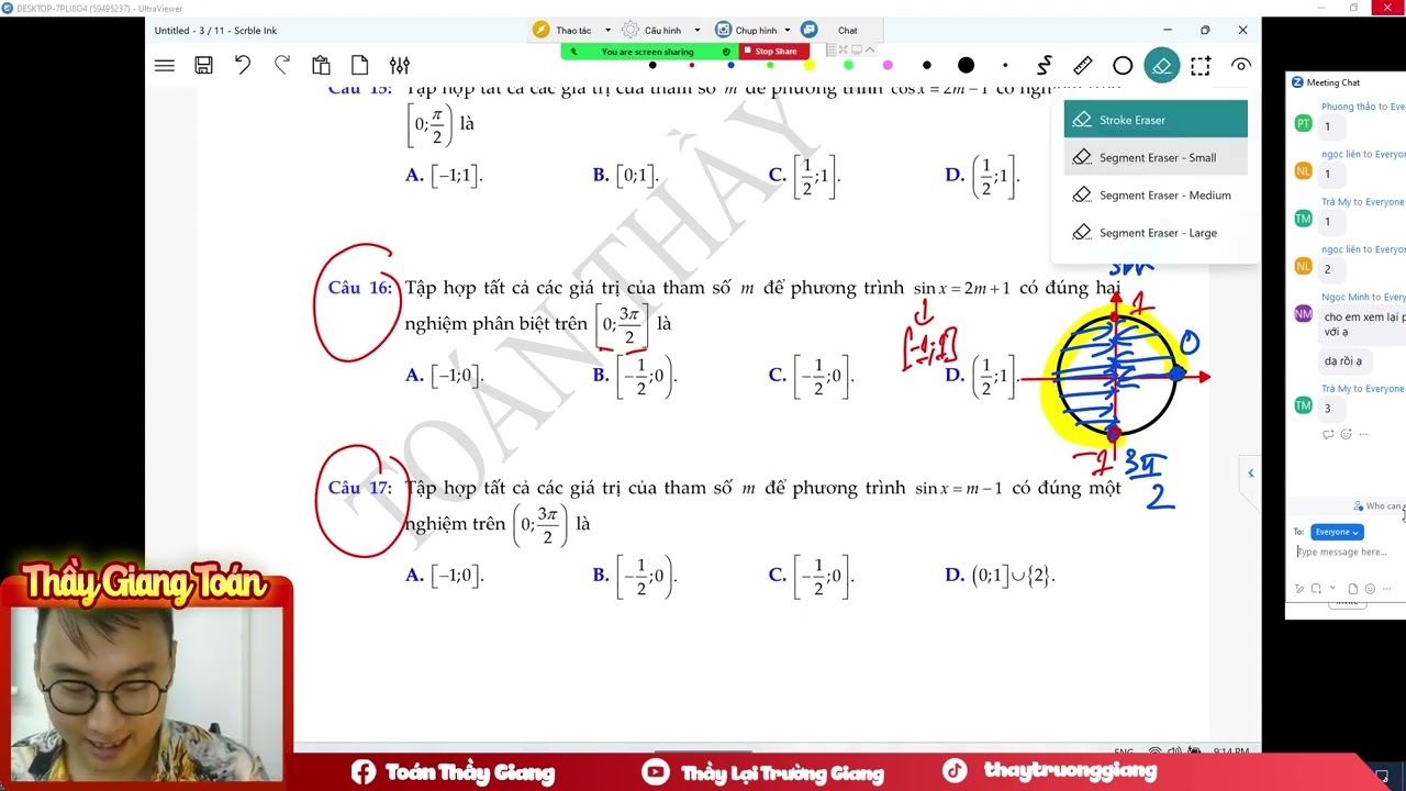 TÌM M ĐỂ PT LƯỢNG GIÁC CÓ NGHIỆM, VÔ NGHIỆM BUỔI 1