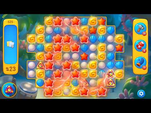 Fishdom 🐠🐟 Level 525 - ALL BOOSTERS GAMEPLAY