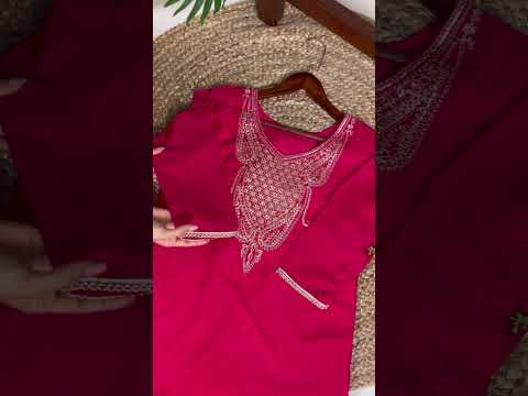 Pink Elegant Organza Embroidered Suit Set With Dupatta Sequins Thread Work Stitched Top And Bottom