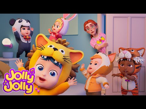 Cinco Monitos | Aprende Números | Canciones Infantiles | Jolly Jolly en español