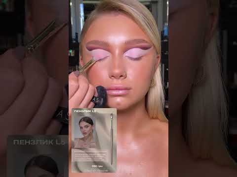 DAVYDENKO BEAUTY & Lelyukh Пензлик L5 плоский, для нанесення сухих тіней, пігментів, ворс лисиці