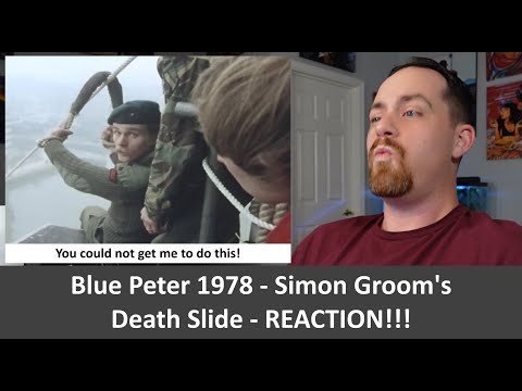 American Reacts to Blue Peter - Simon Groom's Death Slide 1978 REACTION
