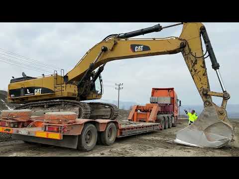 Loading & Transporting The Caterpillar 385C Excavator - Sotiriadis/Labrianidis Mining Works - 4k