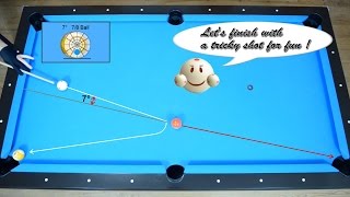 How to measure Cut Angle of 7 degrees - 7/8 Ball  - Aiming System - Pool & Billiard Lesson