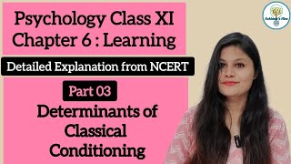determinants of classical conditioning #learning #psychologyclass11 #classicalconditioning #video