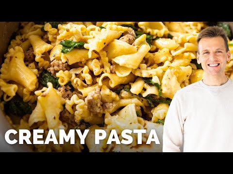 Creamy Sausage & Spinach Pasta | Weeknight Meal