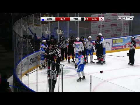 Bójka w meczu Tauron Re-Plast Unia Oświęcim - GKS Tychy