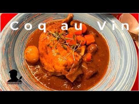 Coq au Vin Rezept – Huhn in Rotwein geschmort