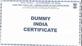 Dummy India Certificate