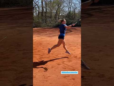 Maria Timofeeva practice on clay 🧱🎾☀️ #tennis #clay #sunshine