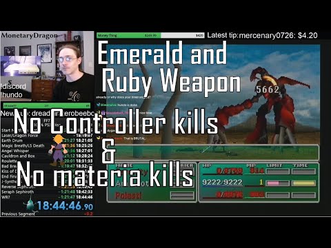 FF7 Emerald and Ruby Weapon - No Controller - No Materia - Extreme ways to win