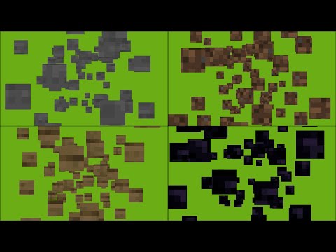 Minecraft greenscreen block breaking particles