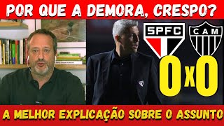 SO PAULO 0 X 0 ATLTICO-MG - DEMORA NAS SUBSTITUIES DE CRESPO GERA DEBATE | MAZORRA SPFC