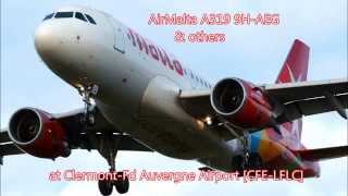 preview picture of video 'AirMalta 9H-AEG Airbus A319 + Various traffic at Clermont-Fd Airport [CFE-LFLC]'