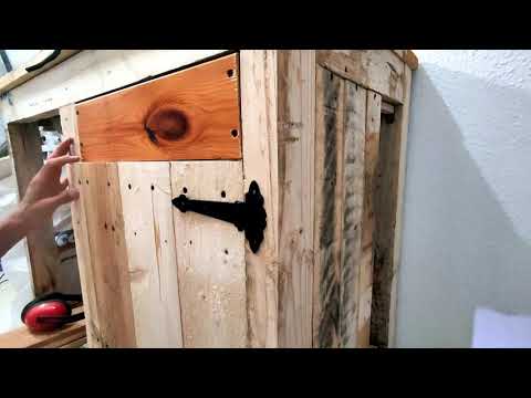 Kitchen cabinet made by pallet. How to make a kitchen cabinet