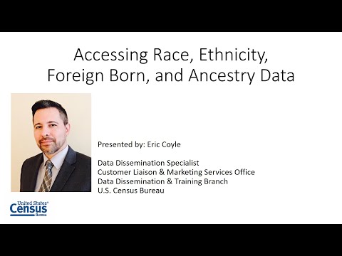 Accessing Race, Ethnicity, Foreign Born, and Ancestry Data