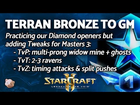 StarCraft 2: Adding Tweaks to our Terran Openers in Masters 3 | PART 8 Bronze to GM Series (B2GM)