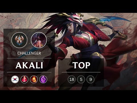 Akali Top vs Urgot - KR Challenger Patch 9.1